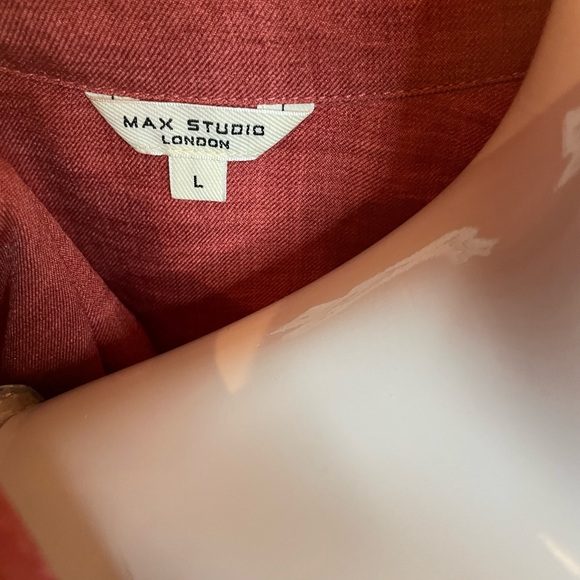 Max Studio Rust  Button-Front Maxi Dress - Picture 5 of 6